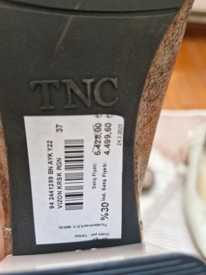TNC Kahverengi Süet Topuklu Ayakkabı — görsel 3/4