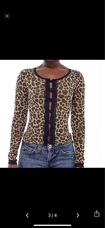 s Beden leopar bluz