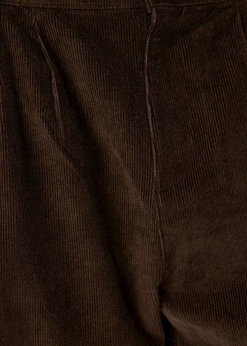 Zara Relaxed Fit Pilili Kadife Pantolon - Görsel 6