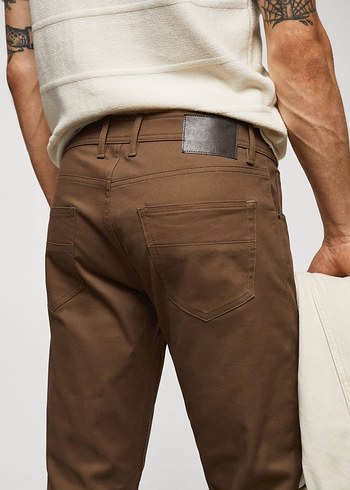 Mango Man Kahverengi Slim Fit Pantolon - Görsel 6