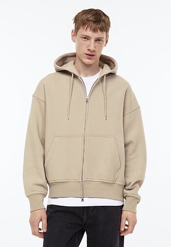 H&M Kapüşonlu ve Fermuarlı Üst