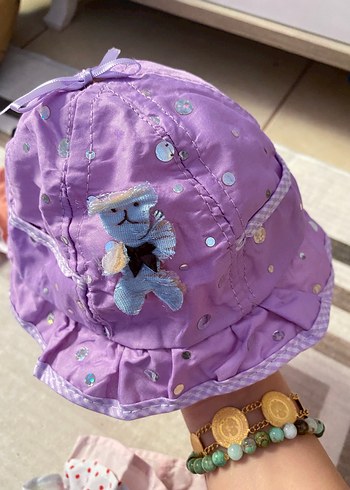 Çocuklar için Renkli Fırfırlı Nakışlı Şapkalar - Görsel 4