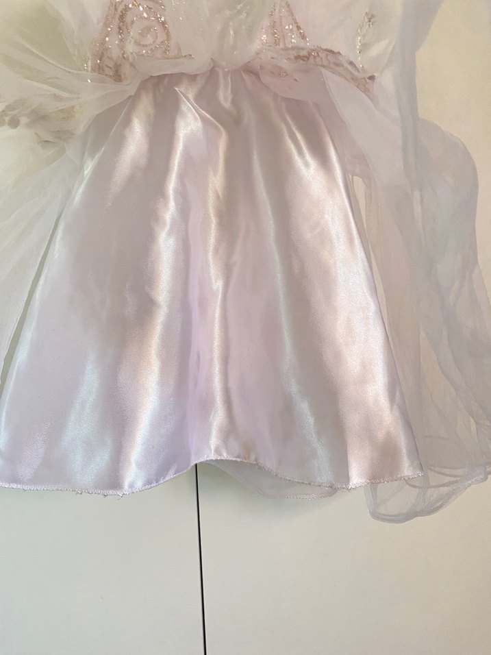 Kız Çocuk Beyaz Dantel İşlemeli gelinlik - Görsel 3