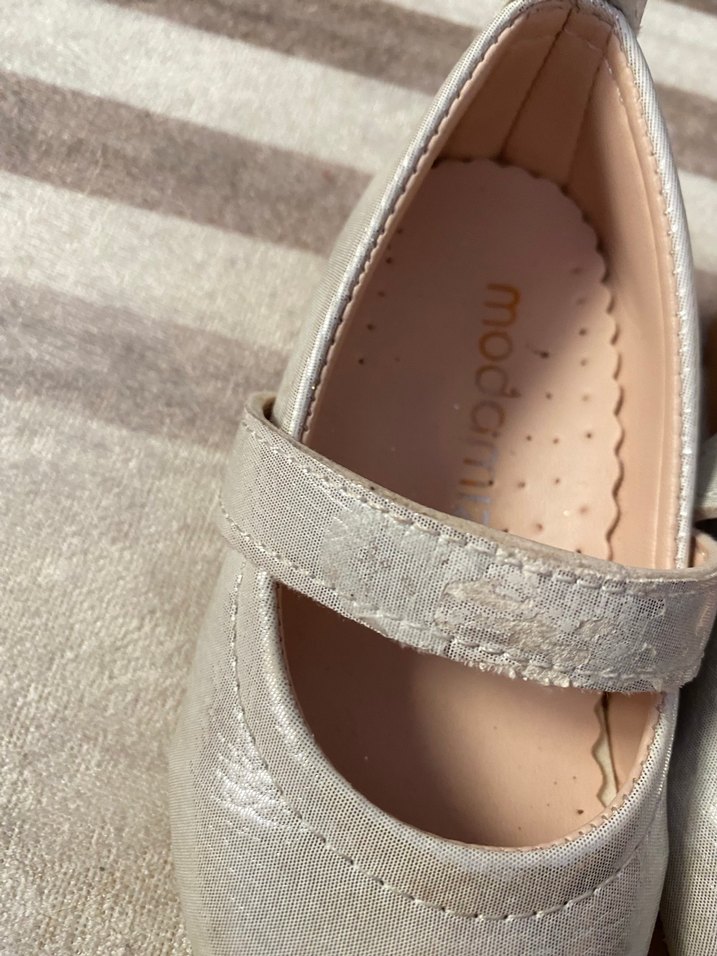 Kız Çocuk Beyaz Tokalı Babet Ayakkabı - Görsel 4