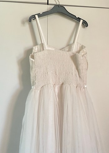 Beyaz A Kesim Uzun Gelinlik - Görsel 5