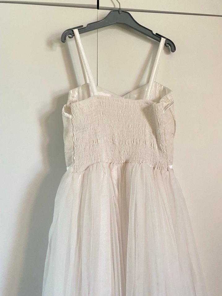 Beyaz A Kesim Uzun Gelinlik - Görsel 5