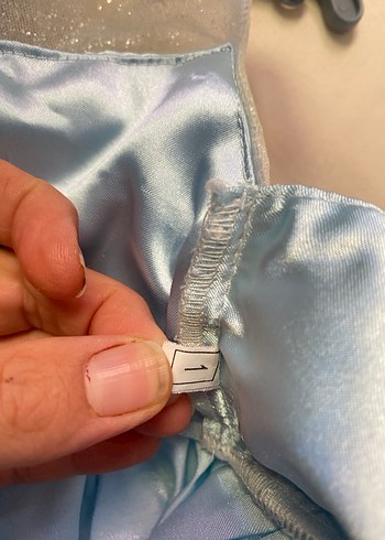 Mavi Çiçek Detaylı Kız Çocuk Gelinlik - Görsel 6