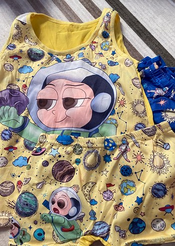 Çocuk Renkli baxer atlet takım - Görsel 2