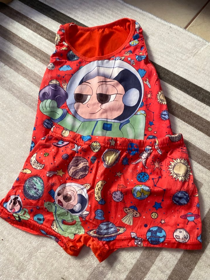 Çocuk Renkli baxer atlet takım - Görsel 4