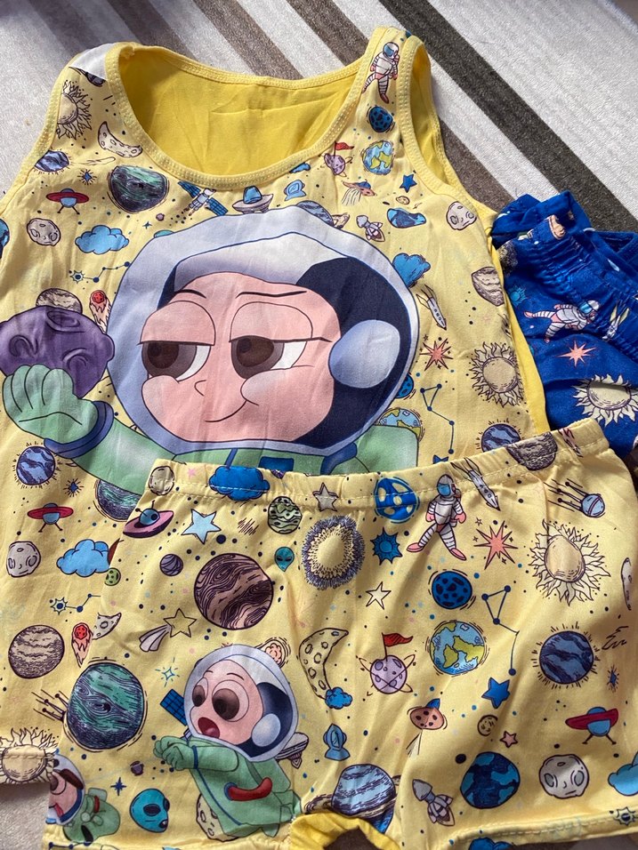 Çocuk Renkli baxer atlet takım - Görsel 2