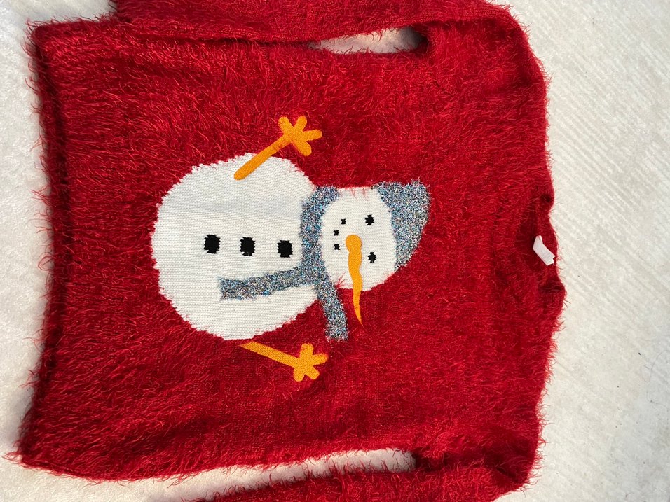 4 tane Beyaz Nakışlı Çocuk KAZAK - Görsel 3