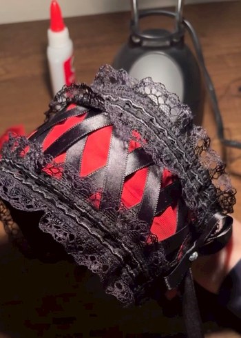 Gotik Lolita EGL dantelli taç / saç bandı - Görsel 2