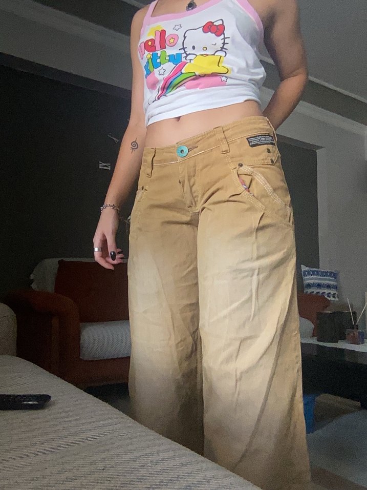 Vintage pantolon düşük bel - Görsel 4