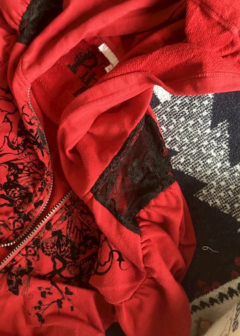 Gotik y2k hırka dantel detaylı - Görsel 5