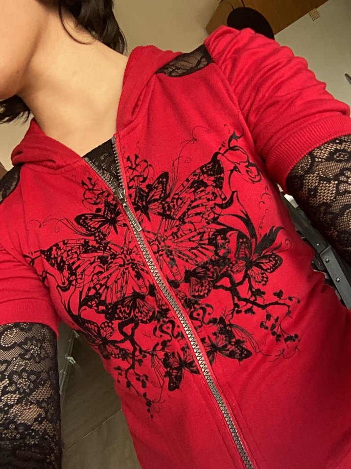 Gotik y2k hırka dantel detaylı - Görsel 3