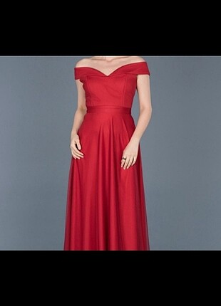 Abiye fon kırmızı elbise