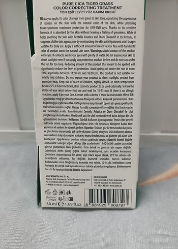 Sinoz Pure Cica SPF 50+ Renk Düzeltici Güneş Kremi - Görsel 5