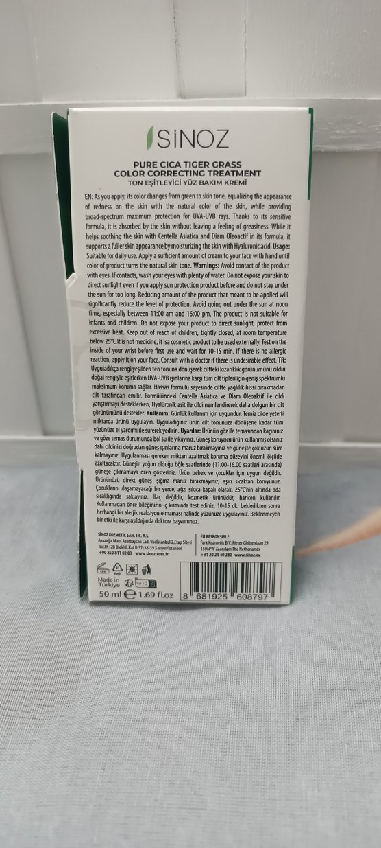 Sinoz Pure Cica SPF 50+ Renk Düzeltici Güneş Kremi - Görsel 5