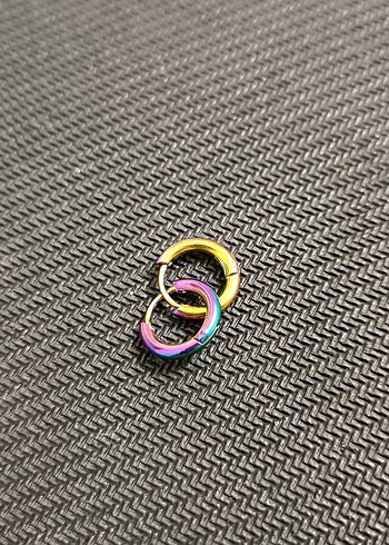 Renkli Tie-Dye Midi Küpe - Görsel 2