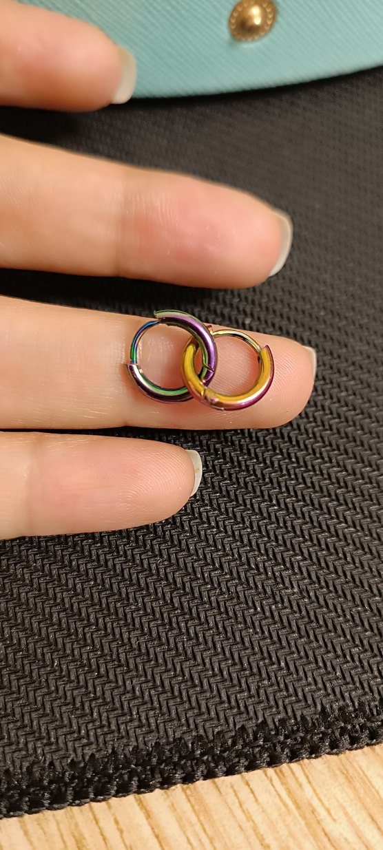 Renkli Tie-Dye Midi Küpe - Görsel 4