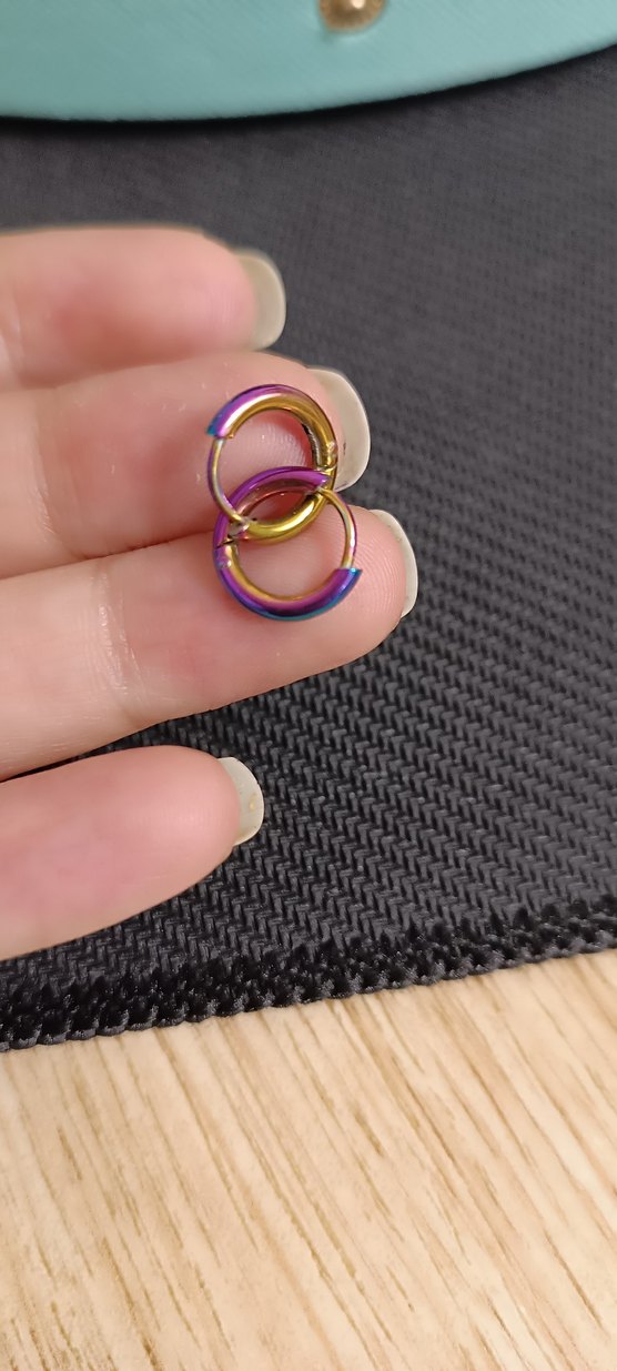 Renkli Tie-Dye Midi Küpe - Görsel 3