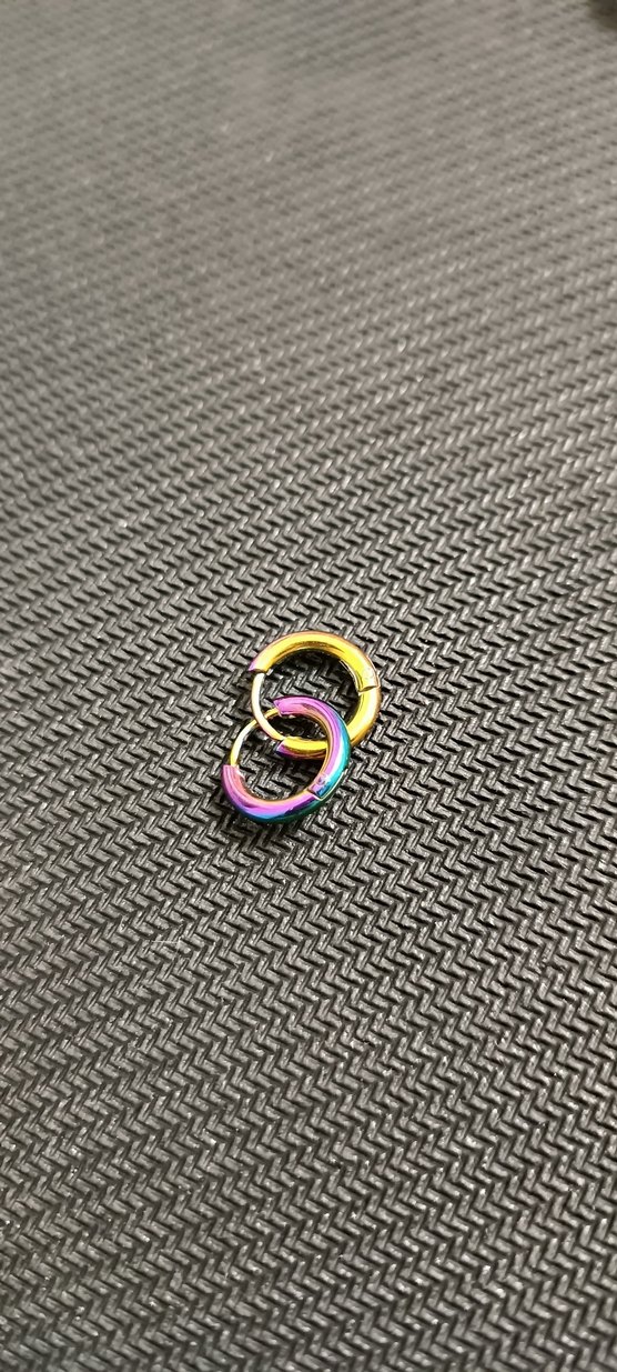 Renkli Tie-Dye Midi Küpe - Görsel 2