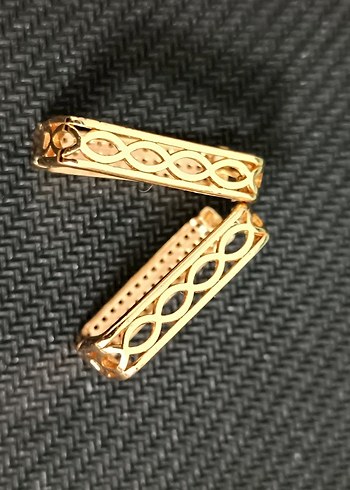 Altın Renk Çelik Küpe - Görsel 2