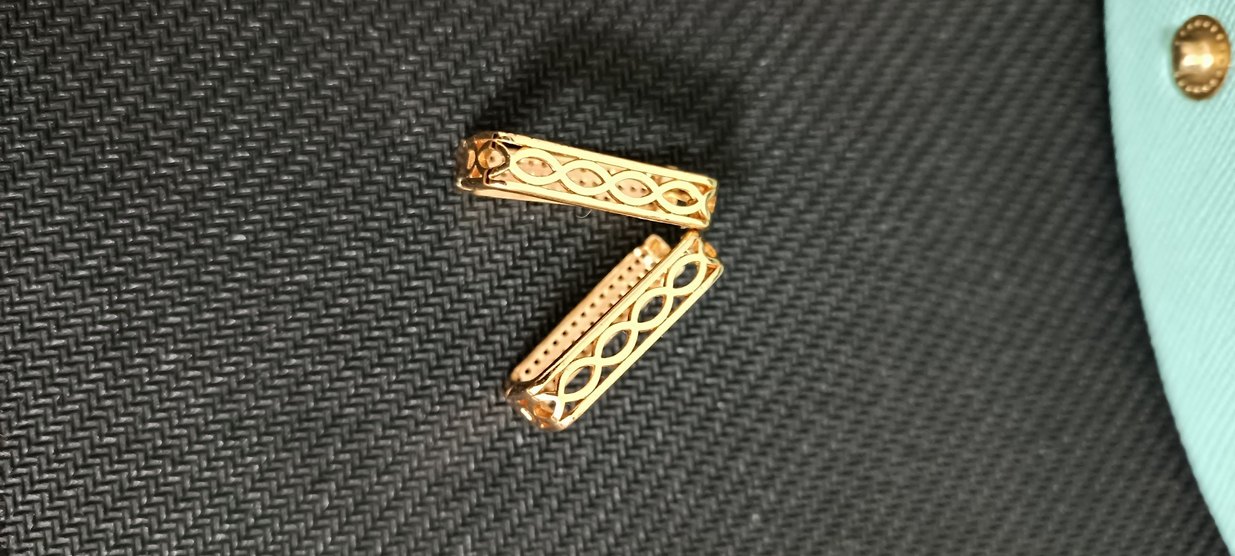 Altın Renk Çelik Küpe - Görsel 2