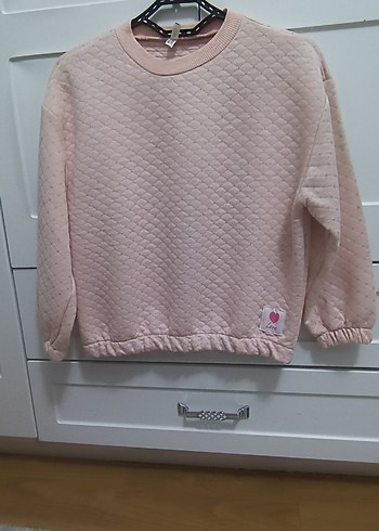 Kız Çocuk Pembe Örme Sweatshirt - Görsel 2