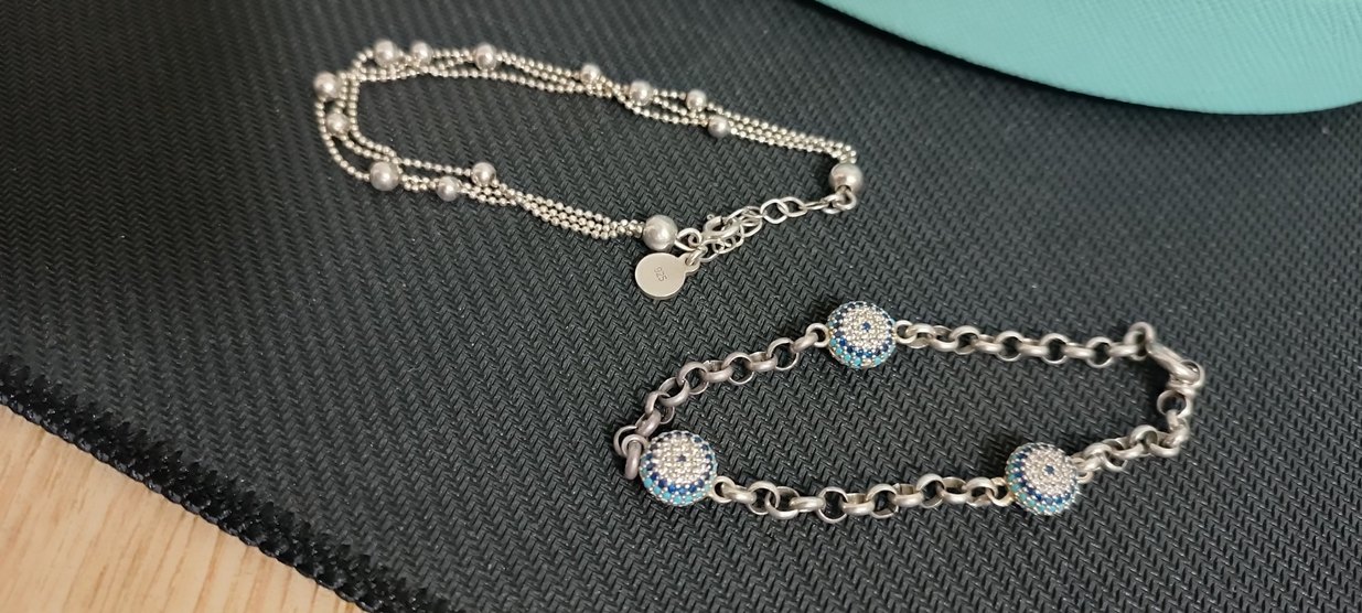 gümüş Zincir Detaylı Bohem Bileklik - Görsel 4