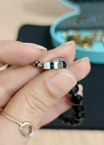 Siyah Boncuklu Gotik Bileklik - Görsel 3