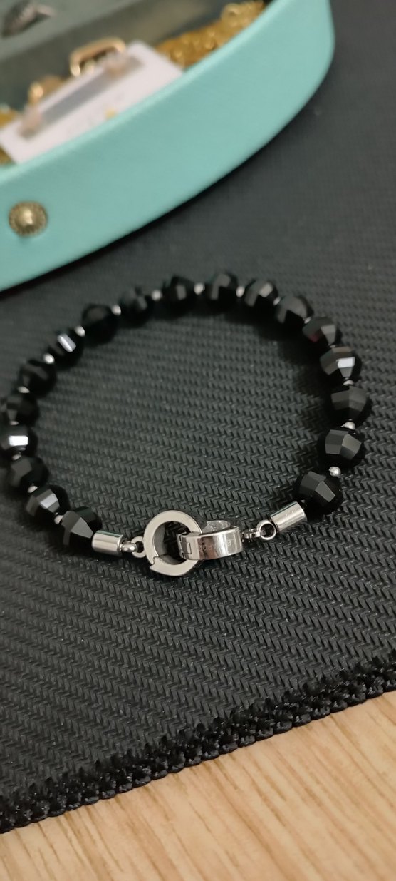 Siyah Boncuklu Gotik Bileklik - Görsel 2