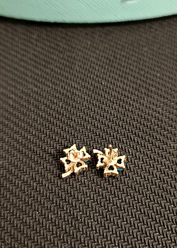 Mavi lotus Mini Kadın Küpeler - Görsel 5