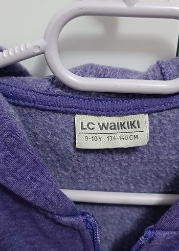 Kız Çocuk Mor Kapüşonlu Fermuarlı Sweatshirt - Görsel 3