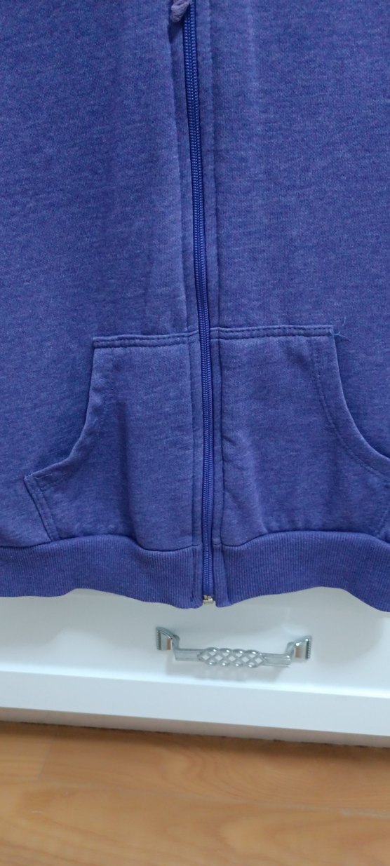 Kız Çocuk Mor Kapüşonlu Fermuarlı Sweatshirt - Görsel 5