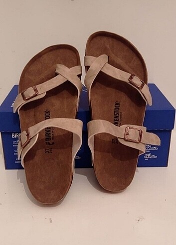 Birkenstock Birkenstock Kadin Bej Parmakarası Süet 