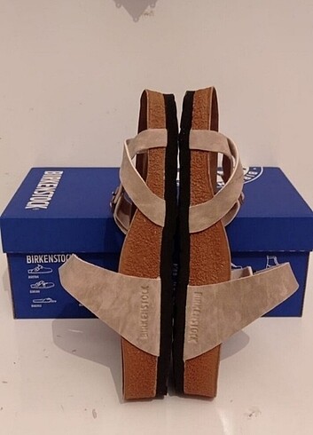 39 Beden Birkenstock Kadin Bej Parmakarası Süet