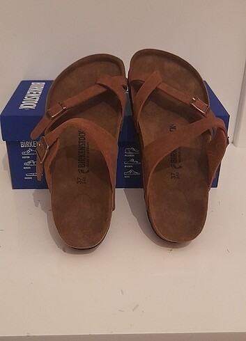 Birkenstock Birkenstock Bayan Taba Parmakarası Süet