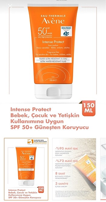 Avene ıntense protect güneş kremi