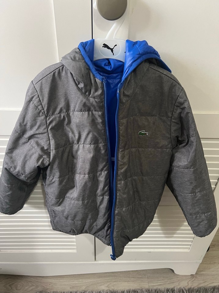 Lacoste çift taraflı Fermuarlı Erkek çocuk mont - Görsel 2