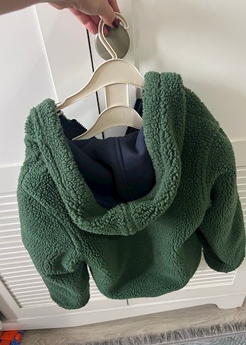 Tommy Erkek Çocuk  çift taraflı Yeşil Kapüşonlu Polar Ceket - Görsel 3