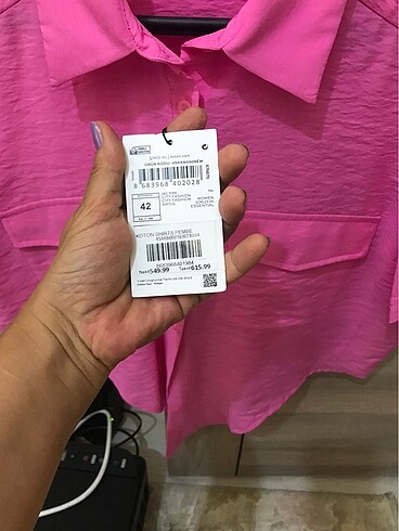 xl Beden Koton Sıfır XL Fuşya Kısa Gömlek
