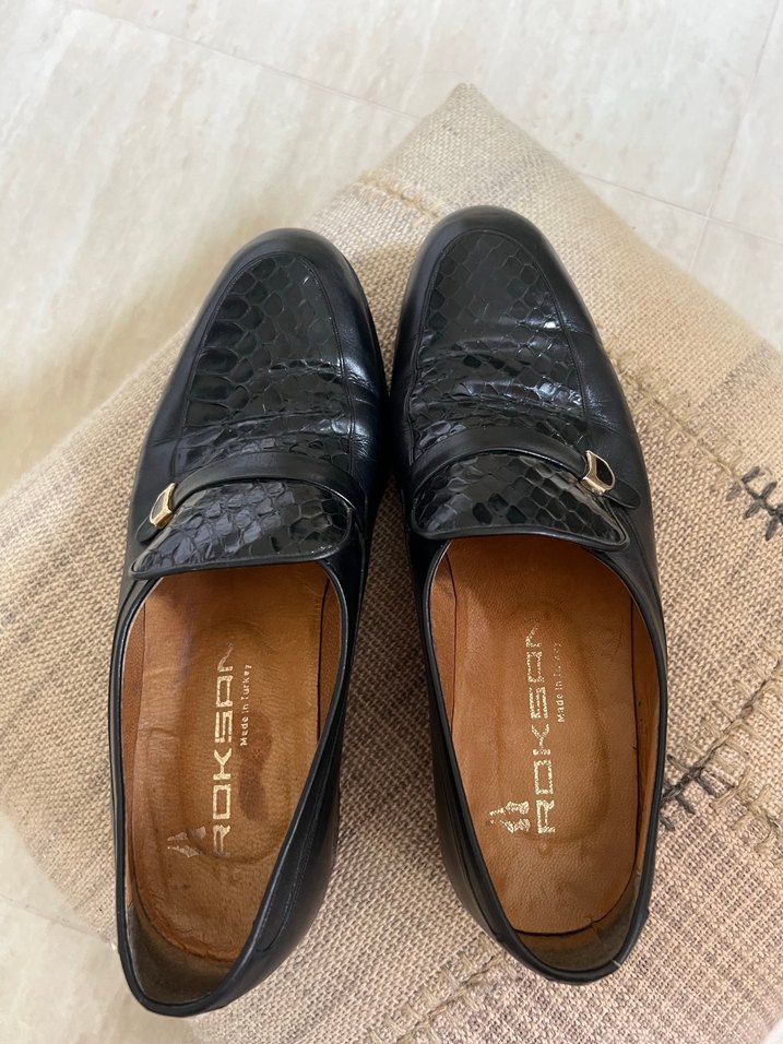 Klasik Siyah Derisi parçalı  Erkek Ayakkabı - Görsel 4