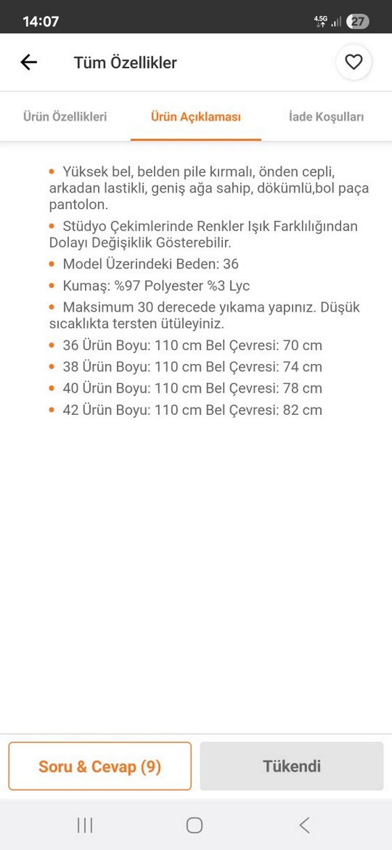 Bej Kadın Kumaş Pantolon - Görsel 4