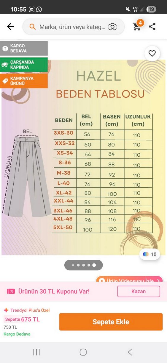 Siyah yüksel bel keten palazzo pantolon - Görsel 4