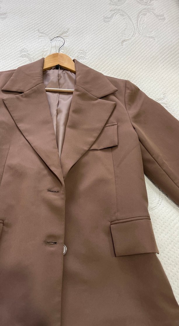 Kahverengi blazer - Görsel 3