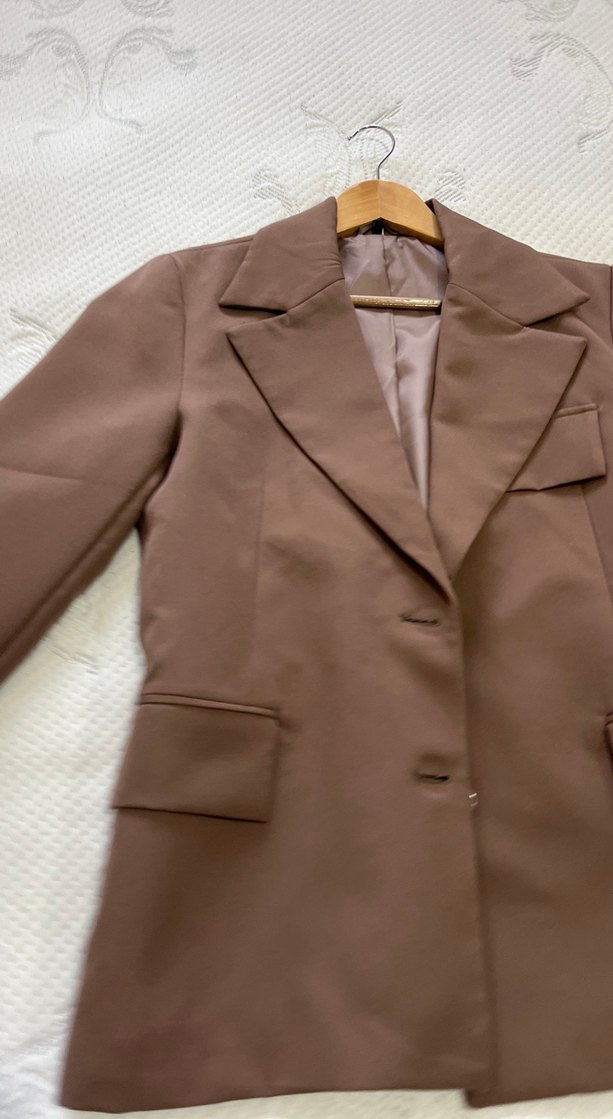Kahverengi blazer - Görsel 2