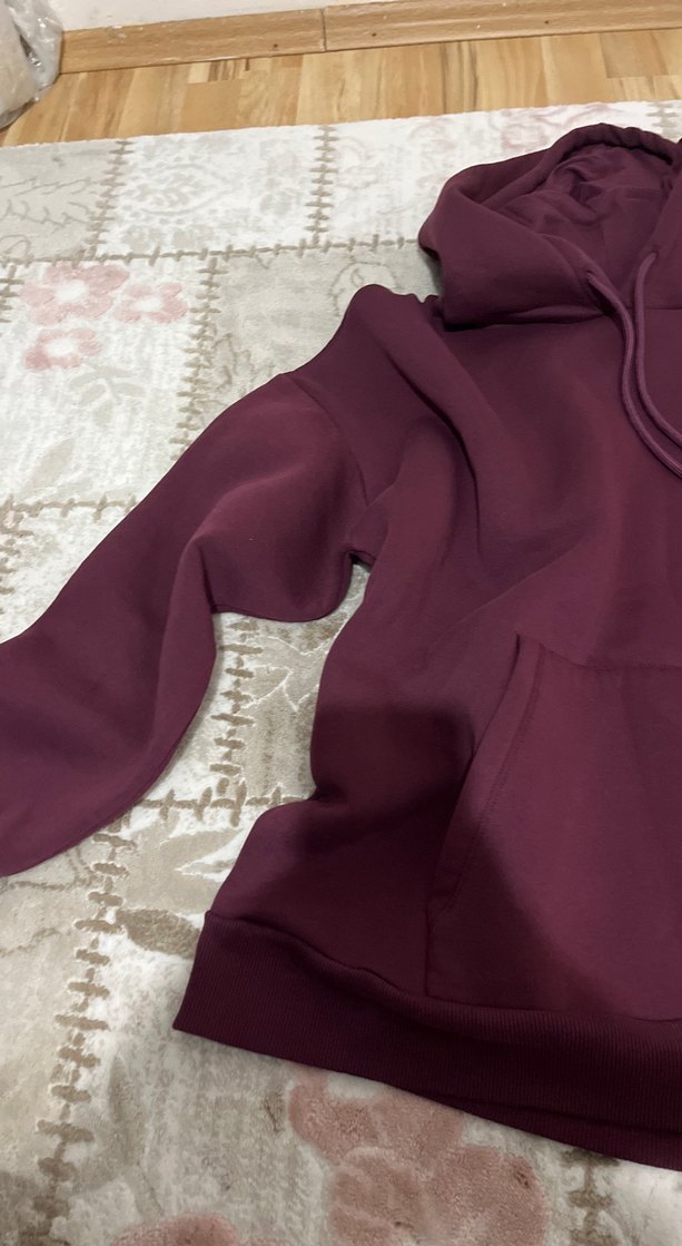 Murdum Kadın Yumuşak Kumaş Kapüşonlu Sweatshirt - Görsel 2