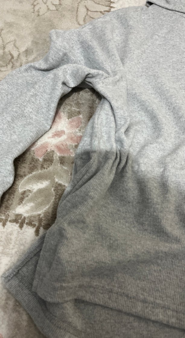 Gri Yüksek Yaka Kadın Sweatshirt - Görsel 2