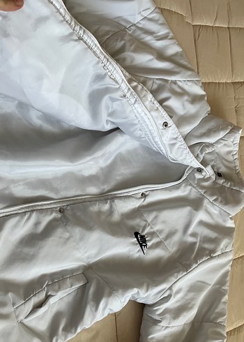 Beyaz Fermuarlı Kadın Ceket mont - Görsel 6